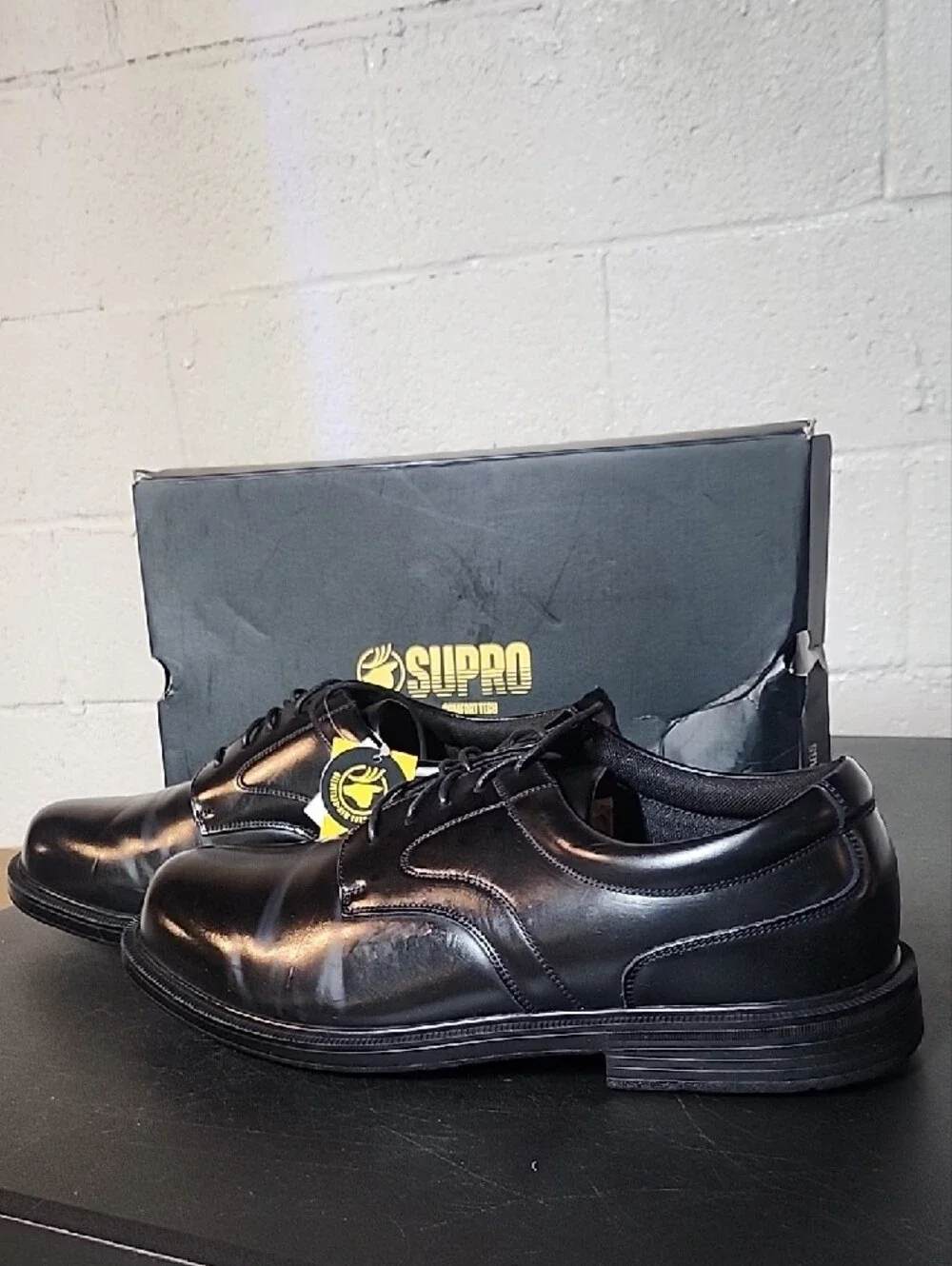 Deer Stags Black Lace-Up Oxford Dress Shoes